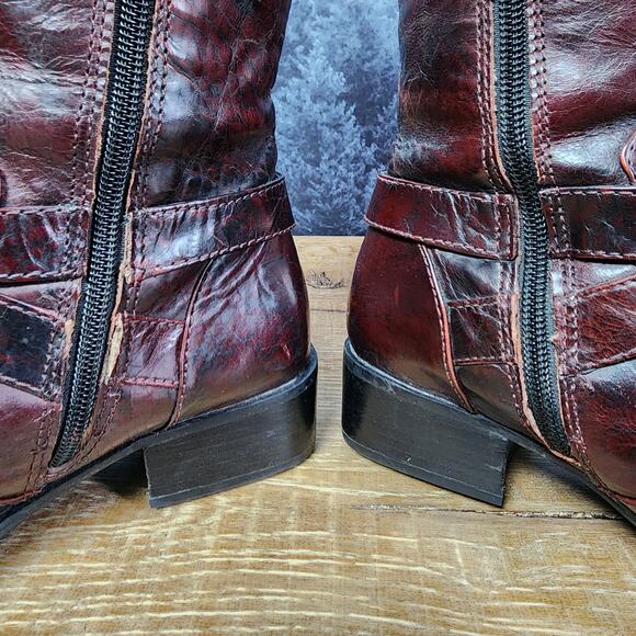Born Crown Tall Leather Mahogany Riding Boots | Women's 6.5 - Picture 6 of 14